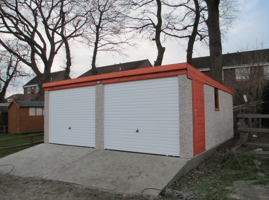 Double Pent Roof Garage